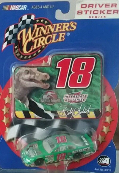2001 Bobby Labonte NASCAR Diecast 18 Jurassic Park CWC 1:64 Winners Circle Drivers Sticker 1