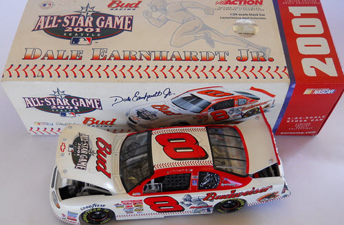 2001 Dale Earnhardt Jr NASCAR Diecast 8 MLB Baseball Seattle All Star Game CWC 1:24 Action ARC 1