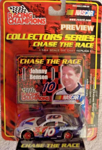 2001 Johnny Benson NASCAR Diecast 10 Valvoline CWC 1:64 Racing Champions Collectors Series Preview 1