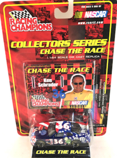 2001 Ken Schrader NASCAR Diecast 36 M&Ms M&M July 4th CWC 1:64 Racing Champions Collectors Series 1