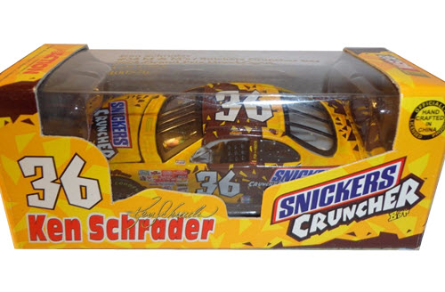 2001 Ken Schrader NASCAR Diecast 36 Snickers Chruncher CWC 1:64 Action RCCA Club Car 1