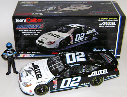 2001 Ryan Newman NASCAR Diecast 02 Alltel CWC 1:24 Team Caliber Preferred 1st BGN Win Figurine 1