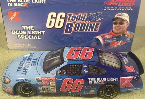 2001 Todd Bodine NASCAR Diecast 66 KMart K Mart Blue Light Special CWC 1:24 Action ARC 1