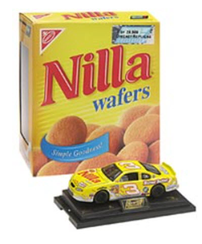 2002 Dale Earnhardt Jr NASCAR Diecast 3 Nilla Wafers Nutter Butter CWC 1:64 Revell Collection Cereal Box 1