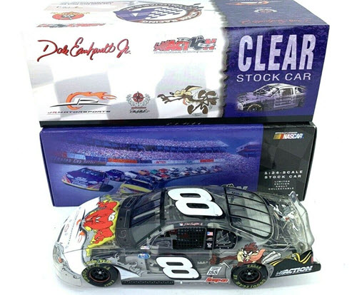 2002 Dale Earnhardt Jr NASCAR Diecast 8 Looney Tunes Rematch Gossamer CWC 1:24 Action ARC Clear Car 1