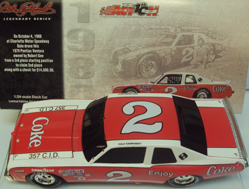 2002 Dale Earnhardt Sr NASCAR Diecast 2 Coke Pontiac Ventura 1980 BWB Bank 1:24 Action ARC 1