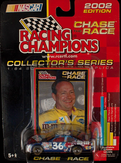 2002 Ken Schrader NASCAR Diecast 36 M&Ms July 4th CWC 1:64 Racing Champions Collectors Series 1