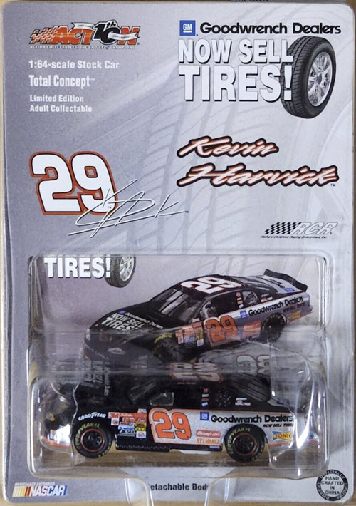 2002 Kevin Harvick NASCAR Diecast 29 GMGW GM Goodwrench On A Roll Now Sell Tires CWC 1:64 Action ARC 1