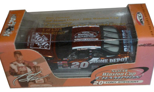 2002 Tony Stewart NASCAR Diecast 20 Home Depot Winsotn Cup Champ Champion CWC 1:64 Action RCCA Club Car Color Chrome 1