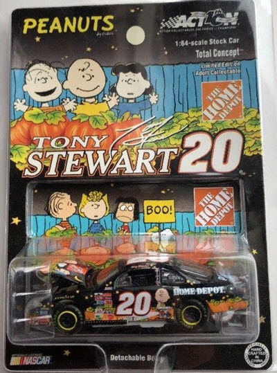 2002 Tony Stewart NASCAR Diecast 20 Peanuts Black Search For The Great Pumpkin CWC 1:64 Action ARC 1