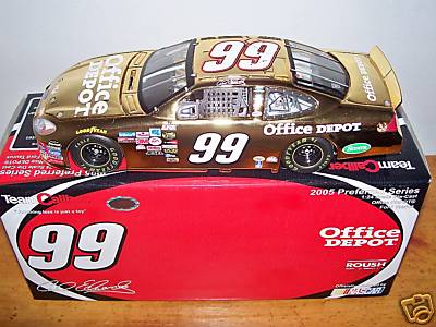 2005 Carl Edwards NASCAR Diecast 99 Office Depot CWC 1:24 Team Caliber Preferred Gold Chrome 1
