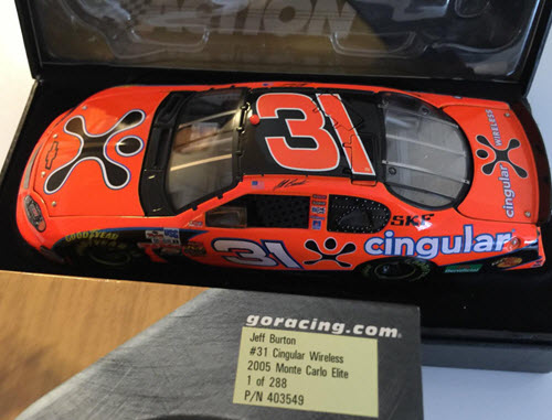 2005 Jeff Burton NASCAR Diecast 31 Cingular Wireless CWC 1:24 Action RCCA Elite 1