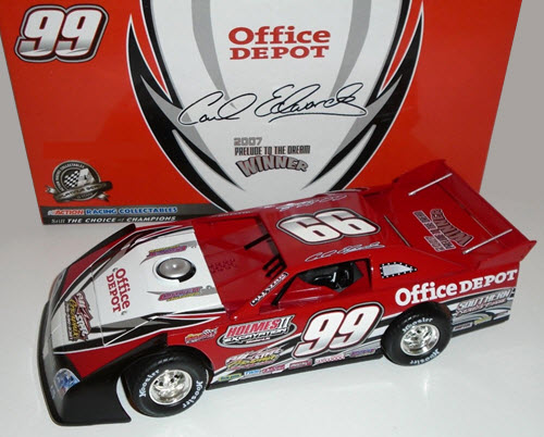 2007 Carl Edwards NASCAR Diecast 99 Office Depot Prelude Dream Winner Dirt Car 1:24 ADC 1