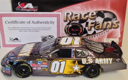 2007 Mark Martin NASCAR Diecast 01 Army CWC 1:24 Action QVC RFO Autographed Color Chrome 1