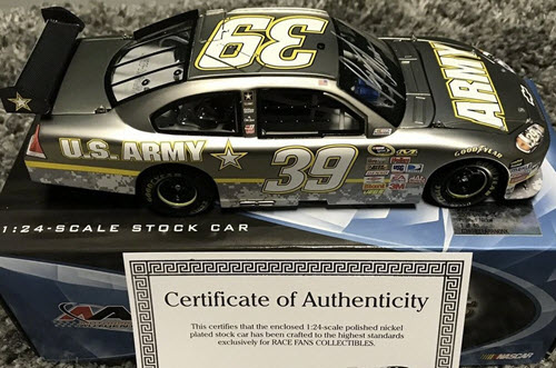 2009 Ryan Newman NASCAR Diecast 39 Army CWC CoT 1:24 Action QVC RFO Polished Nickel 2