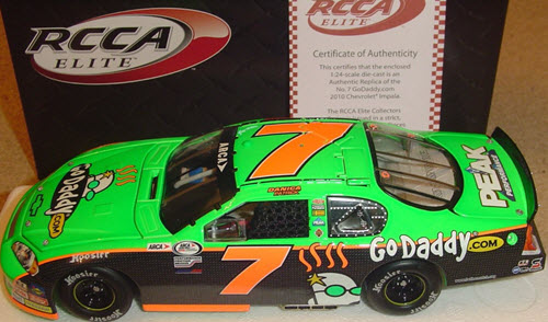 2010 Danica Patrick NASCAR Diecast 07 Go Daddy GoDaddy ARCA Hoosier Tires CWC 1:24 Motorsports Authentics Action RCCA Elite 1