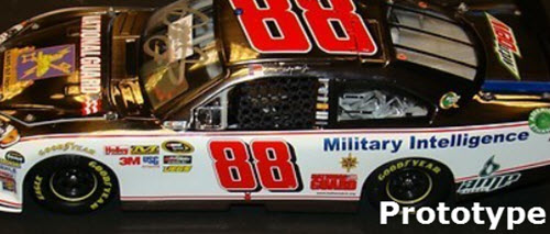 2011 Dale Earnhardt Jr NASCAR Diecast 88 National Guard Military Intelligence CWC 1:24 Lionel Action ARC Brushed Metal 95