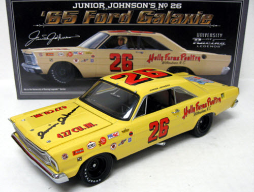 2011 Junior Johnson NASCAR Diecast 26 Holly Farms 1965 Galaxie CWC 1:24 University Of Racing Autographed 1