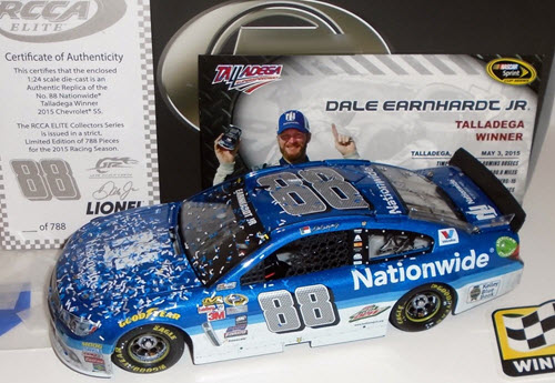 2015 Dale Earnhardt Jr Diecast 88 Nationwide Talladega Win Raced Version CWC 1:24 Elite 1