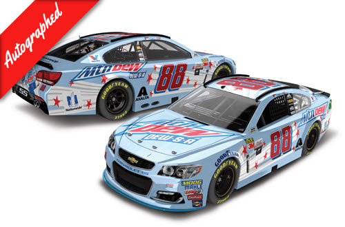2017 Dale Earnhardt Jr NASCAR Diecast 88 Mountain Dew Dew S A 1:24 CWC Lionel Action Elite Autographed Raw 99