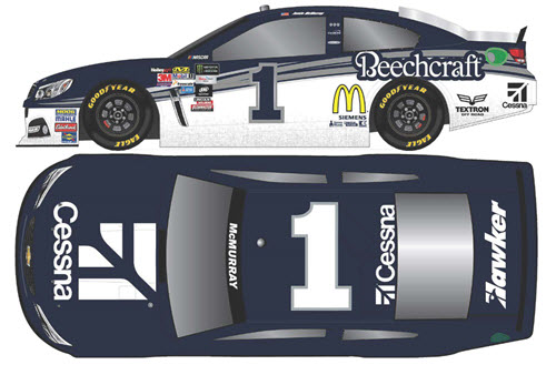 2017 Jamie McMurray NASCAR Diecast 1 Cessna Beechcraft CWC 1:24 Lionel Action ARC Color Chrome 99