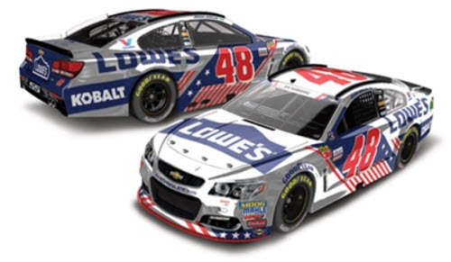 2017 Jimmie Johnson NASCAR Diecast 48 Lowes Patriotic Salute CWC 1:24 Lionel Action ARC Color Chrome 99