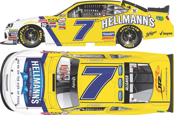 2017 Justin Allgaier NASCAR Diecast 7 Hellmanns 1:24 CWC Lionel Action ARC 99