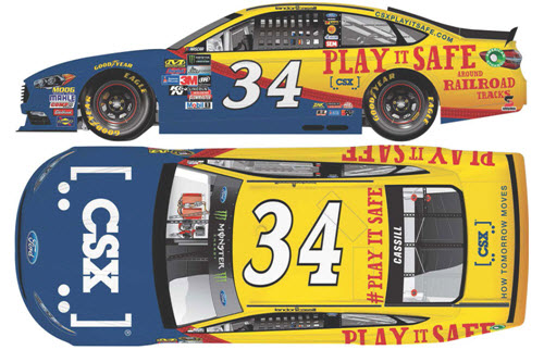 2017 Landon Cassill NASCAR Diecast 34 CSX Play It Safe CWC 1:24 Lionel Action ARC 99