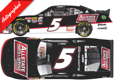 2017 Michael Annett NASCAR Diecast 5 Allstate Parts CWC 1:24 Lionel Action ARC Autographed Signed 99