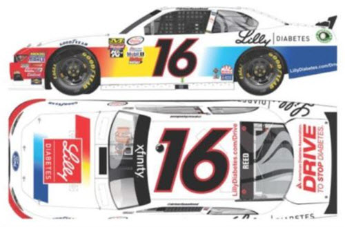 2017 Ryan Reed NASCAR Diecast 16 Lilly Diabetes Darlington Retro Throwback CWC 1:24 Lionel Action ARC 99
