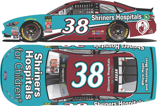 2018 David Ragan NASCAR Diecast 38 Shriners Children Hospitals 1:24 CWC Lionel Action ARC Color Chrome 99