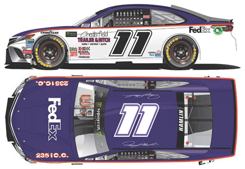 2018 Denny Hamlin NASCAR Diecast 11 FedEx Darlington Throwback Retro CWC 1:64 Lionel Action ARC 99