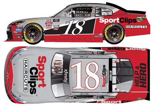 2018 Denny Hamlin NASCAR Diecast 18 Sport Clips Darlington Throwback Retro CWC 1:64 Lionel Action ARC 99