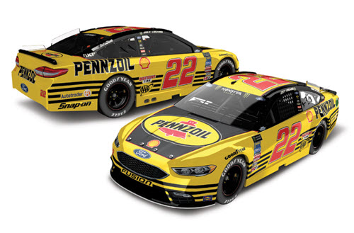 2018 Joey Logano NASCAR Diecast 22 Pennzoil Darlington Retro Throwback CWC 1:24 Lionel Action ARC Color Chrome 99