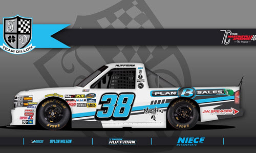 2018 Landon Huffman NASCAR Diecast 38 Plan B Sales Chevy Silverado Truck 1:24 Lionel Action ARC Autographed 99