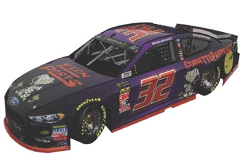 2018 Matt Dibenedetto NASCAR Diecast 32 Peanuts Snoopy Halloween CWC 1:24 Lionel Action ARC Color Chrome 99