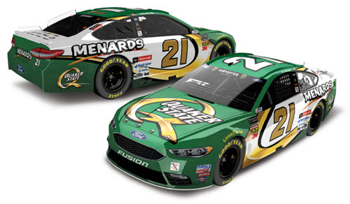 2018 Paul Menard NASCAR Diecast 21 Quaker State CWC 1:24 Lionel Action RCCA Elite 98