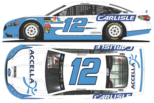 2018 Ryan Blaney NASCAR Diecast 12 Accella Carlisle CWC 1:24 Lionel Action ARC Autographed 99