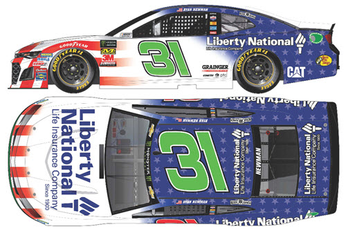2018 Ryan Newman NASCAR Diecast 31 Liberty National Patriotic CWC 1:24 Lionel Action ARC 99