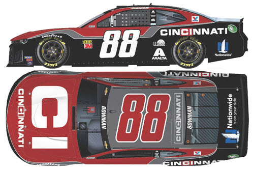 2019 Alex Bowman NASCAR Diecast 88 Cincinnati CWC 1:24 Lionel Action ARC Color Chrome 99