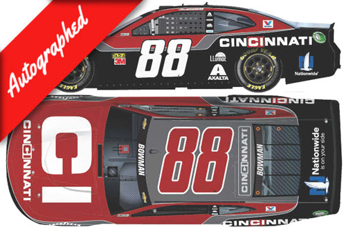 2019 Alex Bowman NASCAR Diecast 88 Cincinnati CWC 1:24 Lionel Action ARC Color Chrome Autographed 99