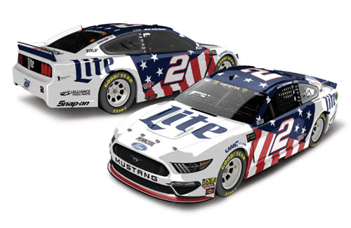 2019 Brad Keselowski NASCAR Diecast 2 Miller Lite Patriotic 1:64 Lionel Action ARC 99