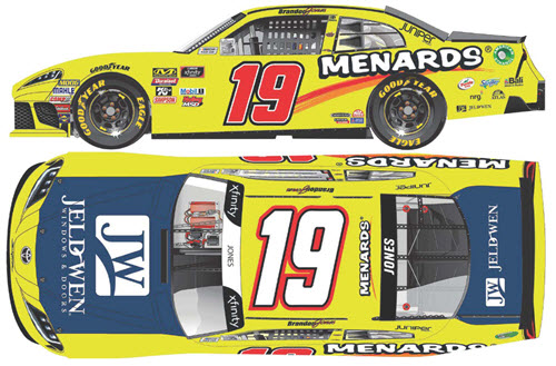 2019 Brandon Jones NASCAR Diecast 19 Menards Jeld Wen CWC 1:24 Lionel Action ARC 99