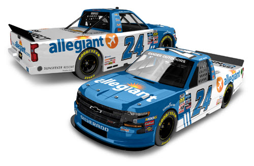 2019 Brett Moffitt NASCAR Diecast 24 Allegiant Truck 1:24 Lionel Action ARC Autographed 99