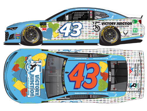 2019 Bubba Wallace NASCAR Diecast 43 Victory Junction Mosaic CWC 1:24 Lionel Action RCCA Elite Color Chrome 99