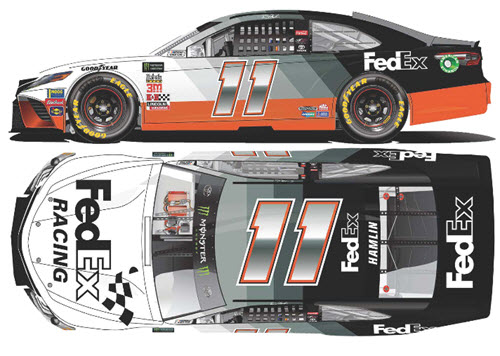 2019 Denny Hamlin NASCAR Diecast 11 FedEx Darlingto Retro Throwback CWC 1:24 Lionel Action ARC Color Chrome 99