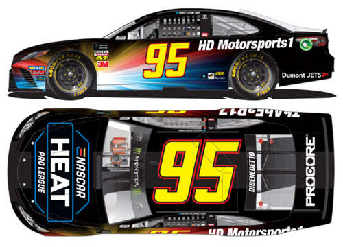 2019 Matt Dibenedetto NASCAR Diecast 95 NASCAR Heat Pro League CWC 1:24 Lionel Action ARC Color Chrome 99