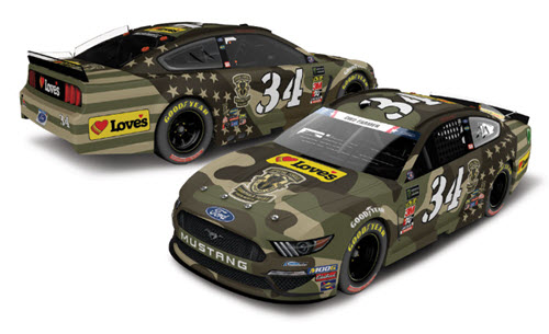 2019 Michael McDowell NASCAR Diecast 34 Loves Patriotic Camo 1:64 CWC Lionel Action ARC 98