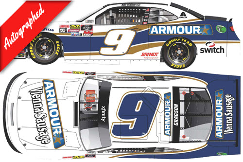 2019 Noah Gragson NASCAR Diecast 9 Armour Vienna Sausage 1:24 Lionel Action ARC Autographed 99