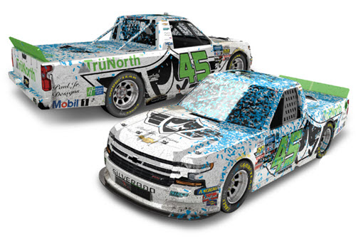 2019 Ross Chastain NASCAR Diecast 45 TruNorth Paul Jr Designes Kansas Win Raced Version 1:64 Turck Lionel Action ARC 96